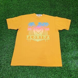 Vintage 80s Florida Parrot Shirt M/L 21x26 Yellow